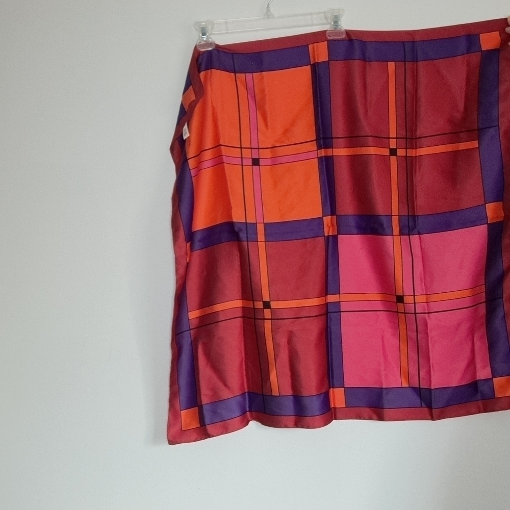 Colorful Window Pane Look Color Block Scarf